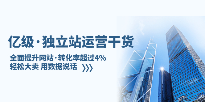 亿级·独立站运营干货：全面提升网站·转化率超过4%，轻松大卖 用数据说话-星利智