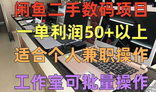 闲鱼二手数码项目，个人副业低保收入一单50+以上，工作室批量放大操作-星利智