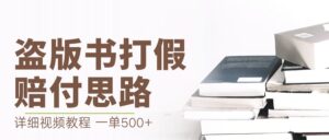最新盗版书赔付打假项目,一单利润500+【详细玩法视频教程】-星利智