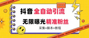 【最新技术】抖音全自动暴力引流全行业精准粉技术【脚本+教程】-星利智