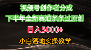 （10294期）视频号创作者分成最新玩法，日入5000+  下半年全新赛道条条过原创，小…-星利智