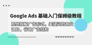 (10018期)Google Ads 基础入门,系统拆解广告形式/关键词的商业认知/谷歌广告结构-星利智