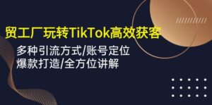 外贸工厂玩转TikTok高效获客,多种引流方式/账号定位/爆款打造/全方位讲解-星利智