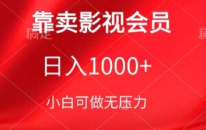靠卖影视会员，日入1000+，落地保姆级教程，新手可学-星利智