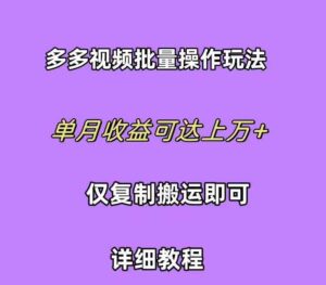 （10029期）拼多多视频带货快速过爆款选品教程 每天轻轻松松赚取三位数佣金 小白必…-星利智