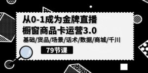 0-1成为金牌直播橱窗商品卡运营3.0，基础/货品/场景/话术/数据/商城/千川-星利智