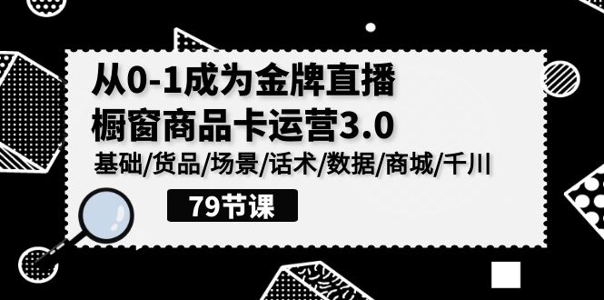 0-1成为金牌直播橱窗商品卡运营3.0，基础/货品/场景/话术/数据/商城/千川-星利智